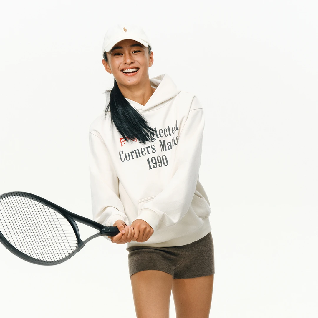 Atry连帽卫衣女款春秋国潮牌美式休闲字母排版印花重磅情侣装帽衫