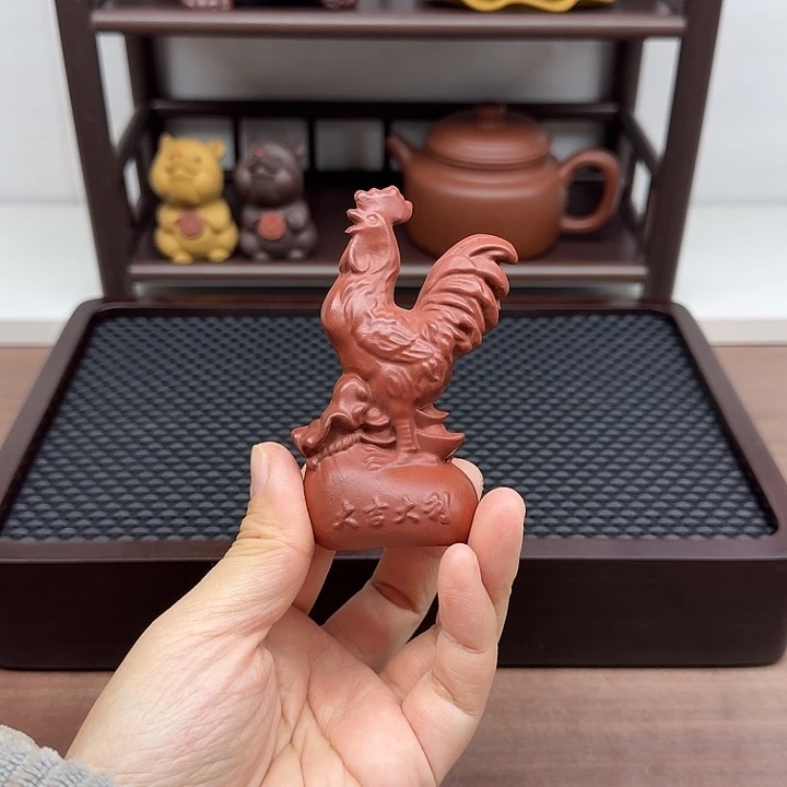 茶案朱泥鸡茶宠茶宠