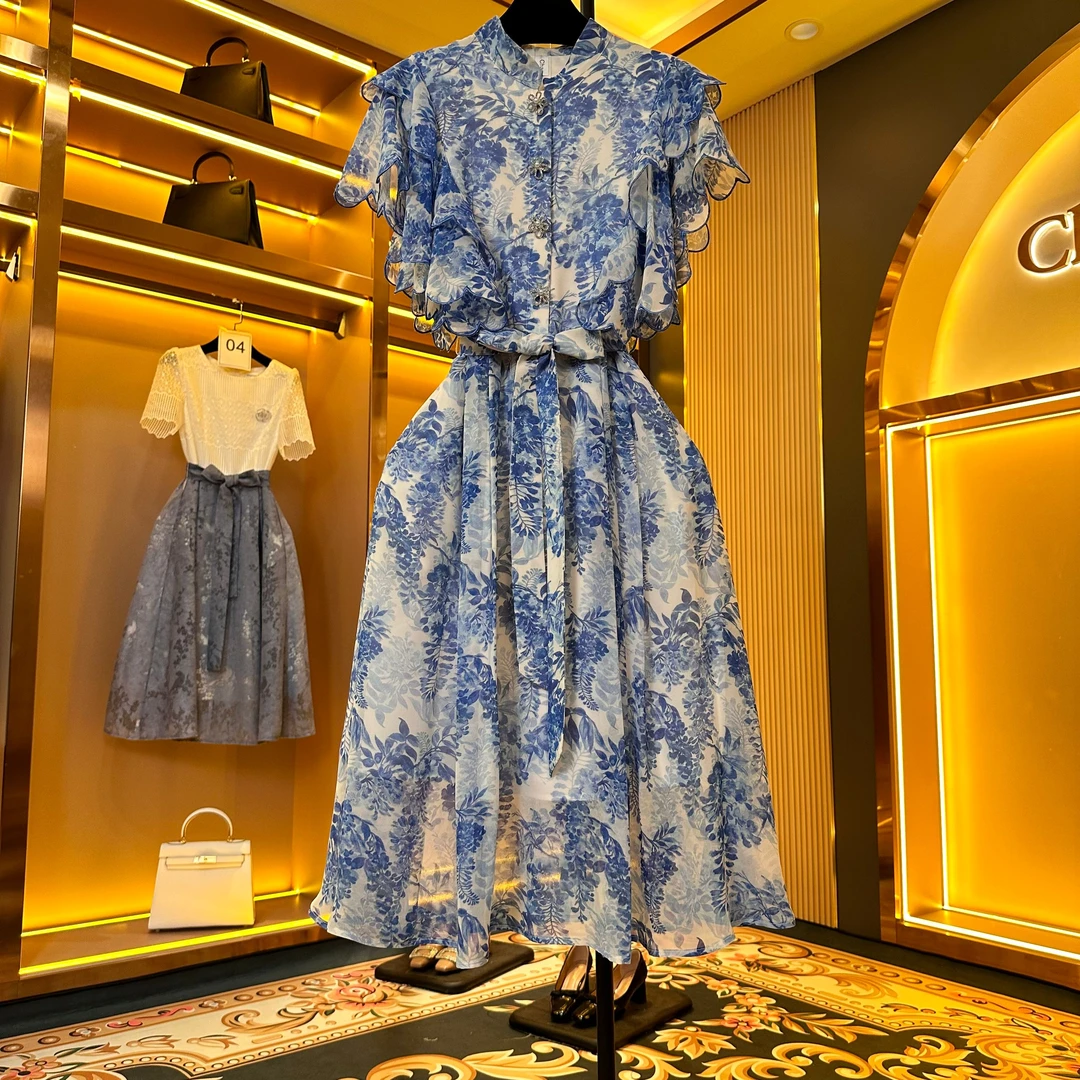 【蓝屿海湾】新款显瘦御姐风气质绝美法式高端精致时尚连衣裙-83670