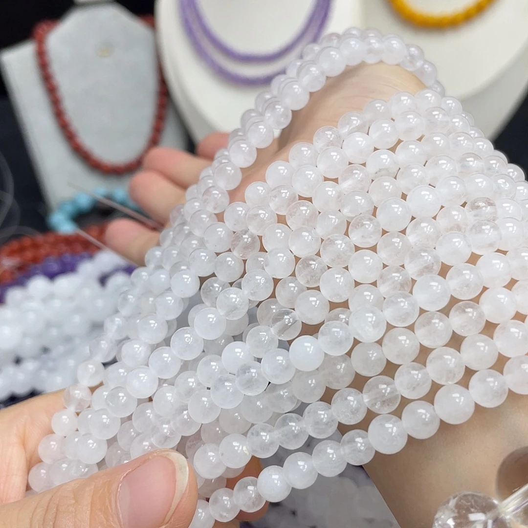 玛瑙/玉髓未镶嵌半成品白玉6m