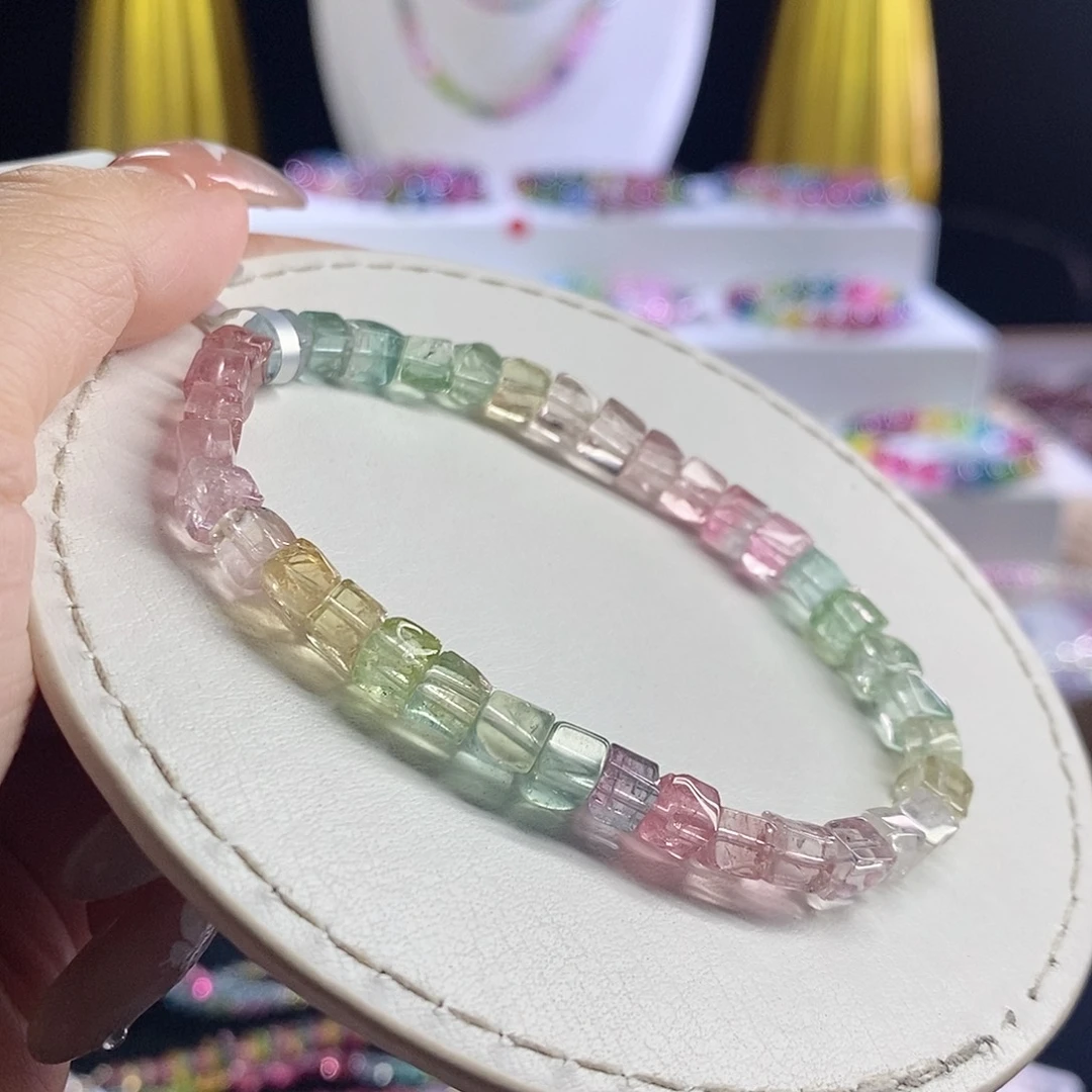 未镶嵌手链碧玺方糖