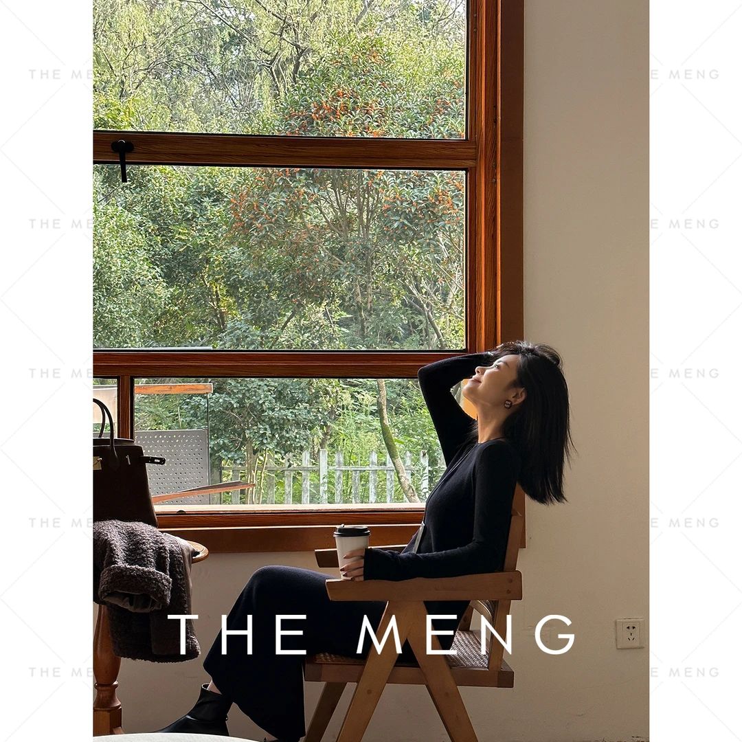 THE MENG【瘦瘦裙】4平16针60S丝光绵羊毛显瘦打底连衣裙#M243G0187