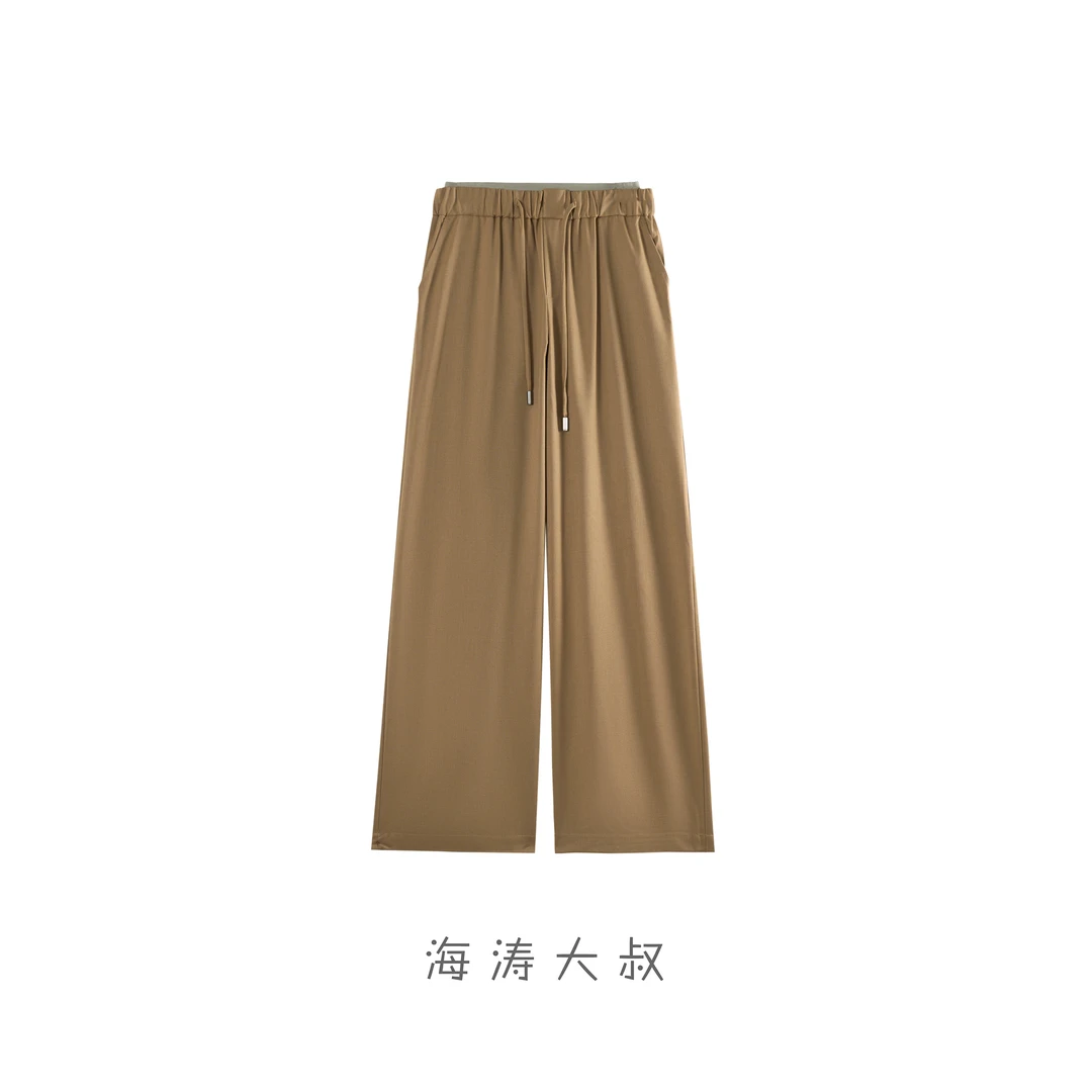 【海涛大叔】奢旅系列-牛筋腰头天丝羊毛休闲西裤