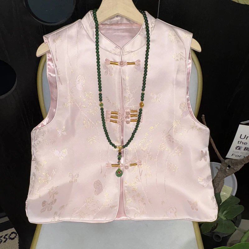 “金竹报喜”马甲提花 定制款文艺轻国风新中式马夹