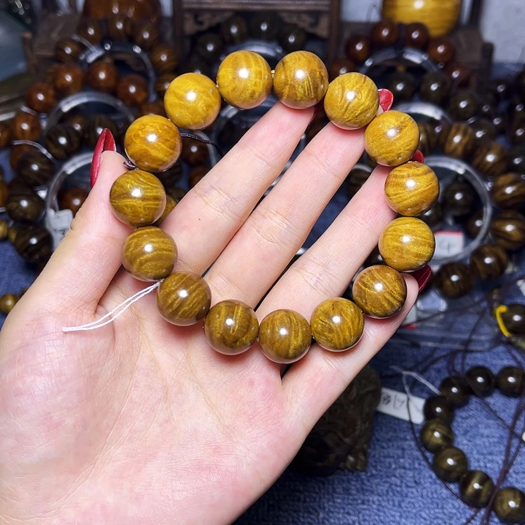 楠木（金丝楠）手串/手链1.5枯木冰裂