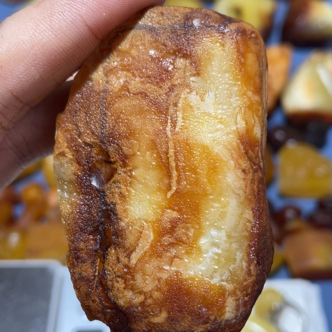 定制蜜蜡未镶嵌花蜡白花蛋面