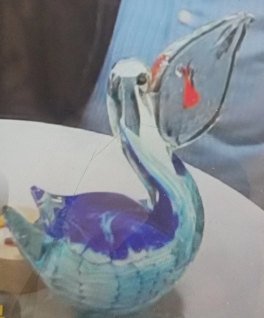 鹈鹕琉璃纯手工制作打造而成紫色蓝色