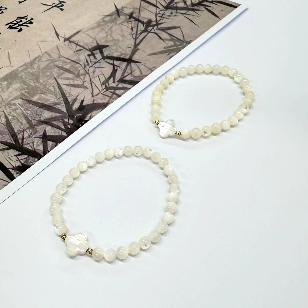 【小宝珠宝】3 T78303-贝母手串-多样性发一件-5.5mm