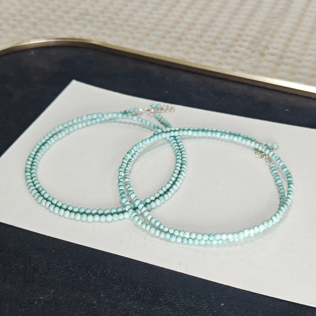 【书记甄选】天然绿松项链  多样性发一件 约2mm 6027LQ