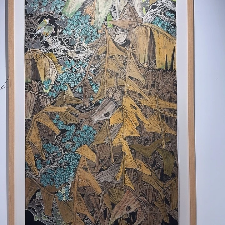 在***师国画憩花鸟绘画作品