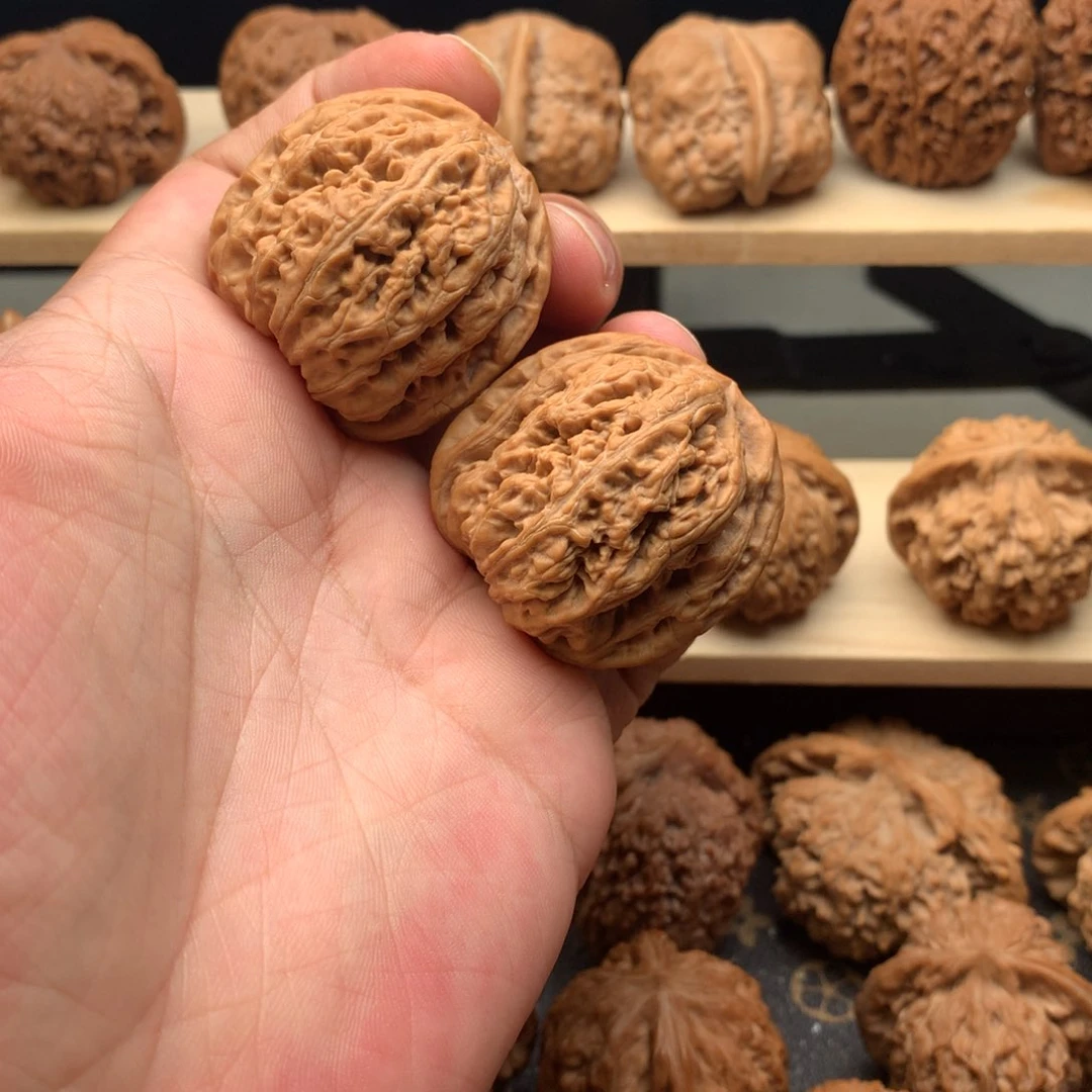 文玩核桃把件38尺全品无修大粗筋