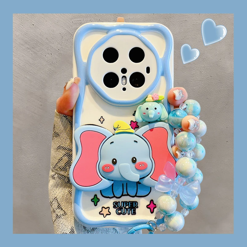 适用华为mate70pro手机壳mate60pro趣味卡通小飞象支架mate50/40p