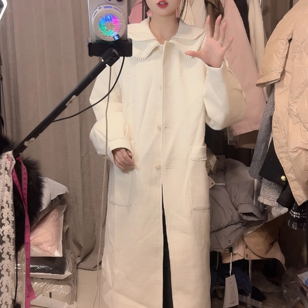 大码绒白色大衣无暇无敌！
