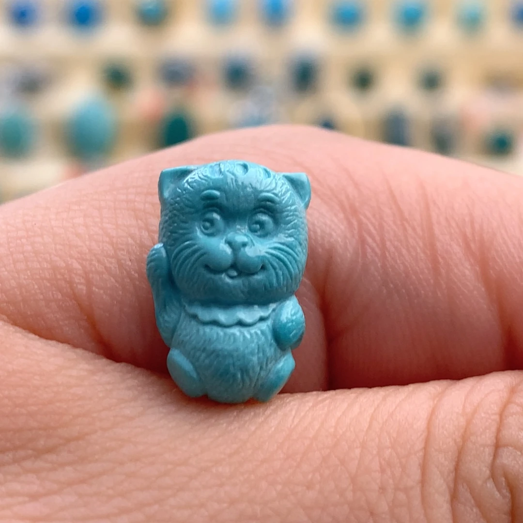 未镶嵌绿松石小猫