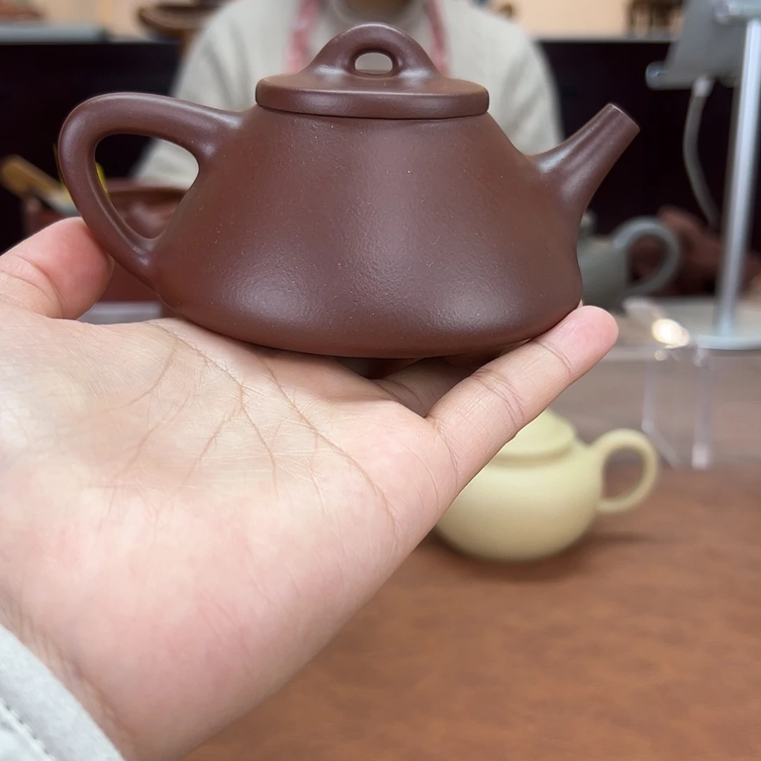 天***道紫砂茶壶底槽青全手工子冶石瓢