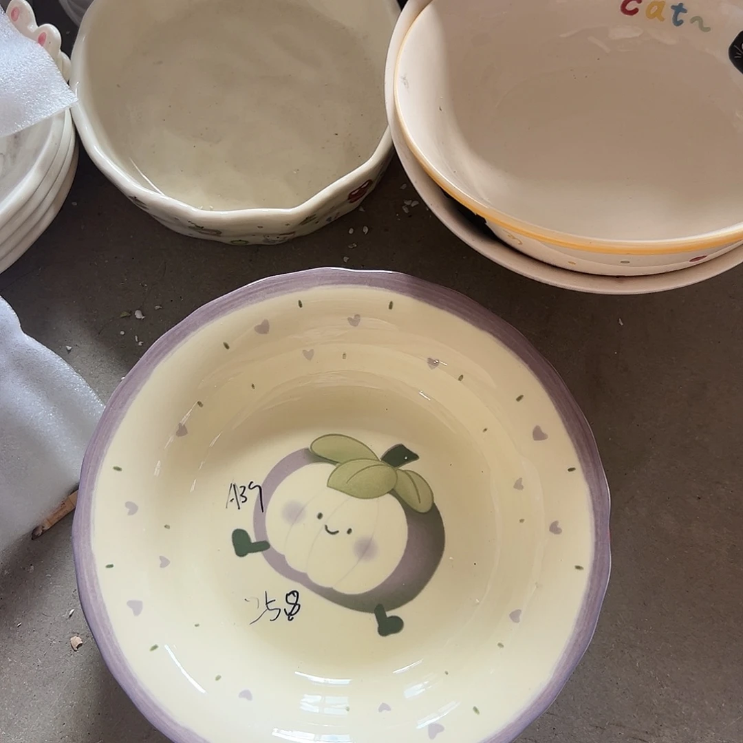 搪瓷水果盘四个微瑕