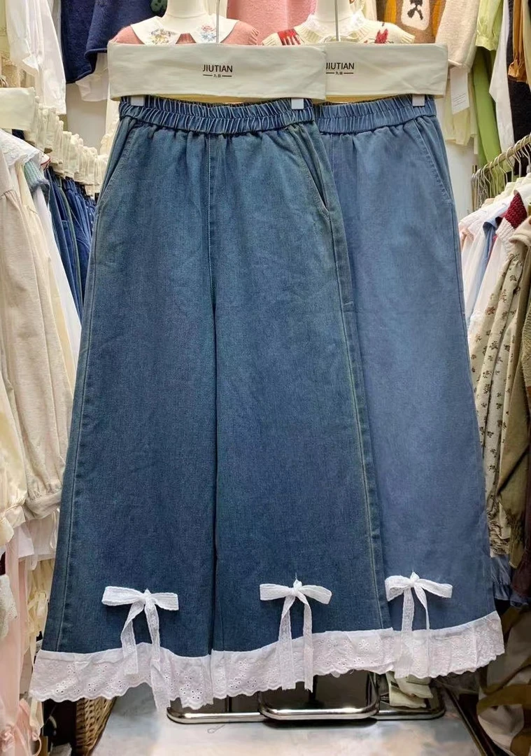8826-系带花边牛仔裤夏季新款2505-女装