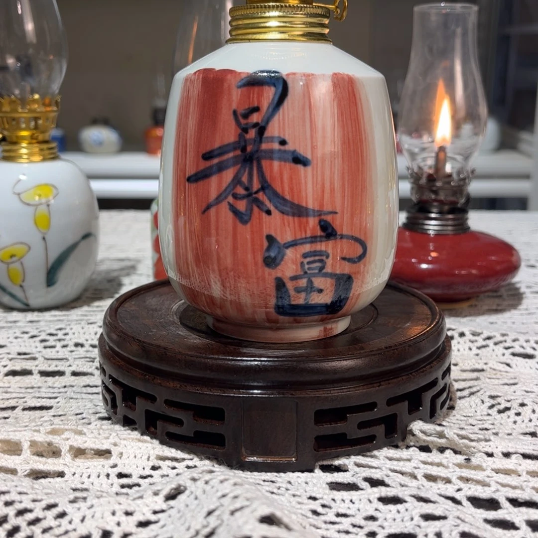 摆件景德镇陶瓷手工香薰灯