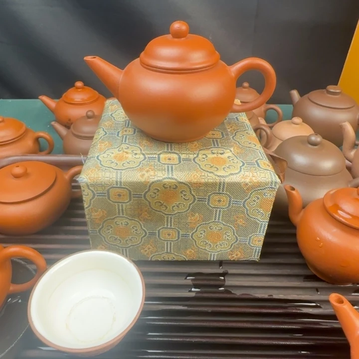红泥盔帽水平壶容量120cc