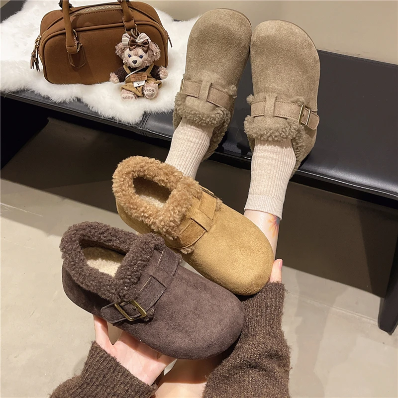 厚底加绒勃肯新款冬季雪地靴女款爆款2025新款雪地靴保暖棉鞋