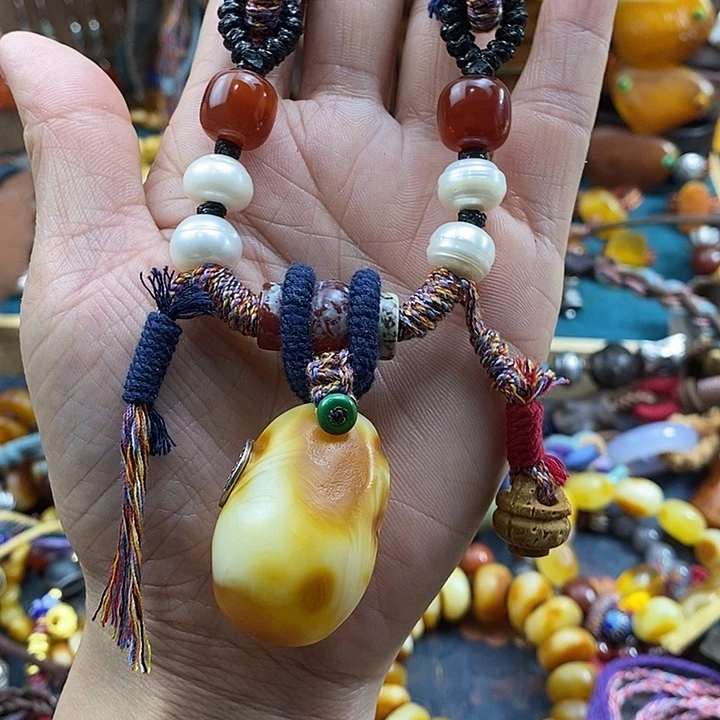 蜜蜡未镶嵌项链项链