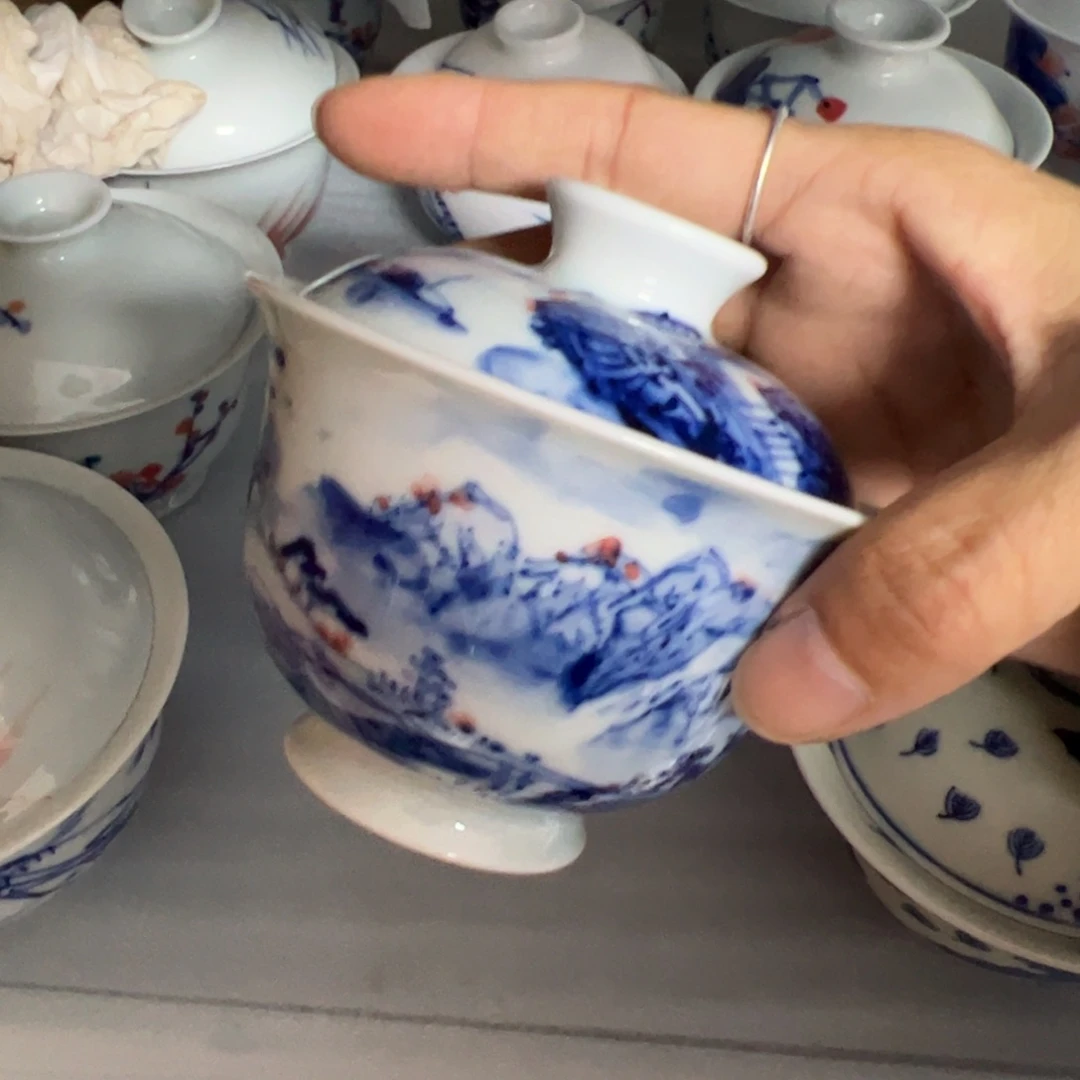 陶瓷景德镇纯手工纯手绘茶具木木