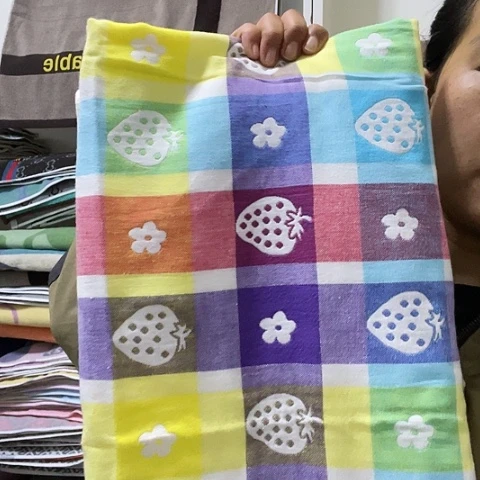 棉微瑕浴巾盖毯一条