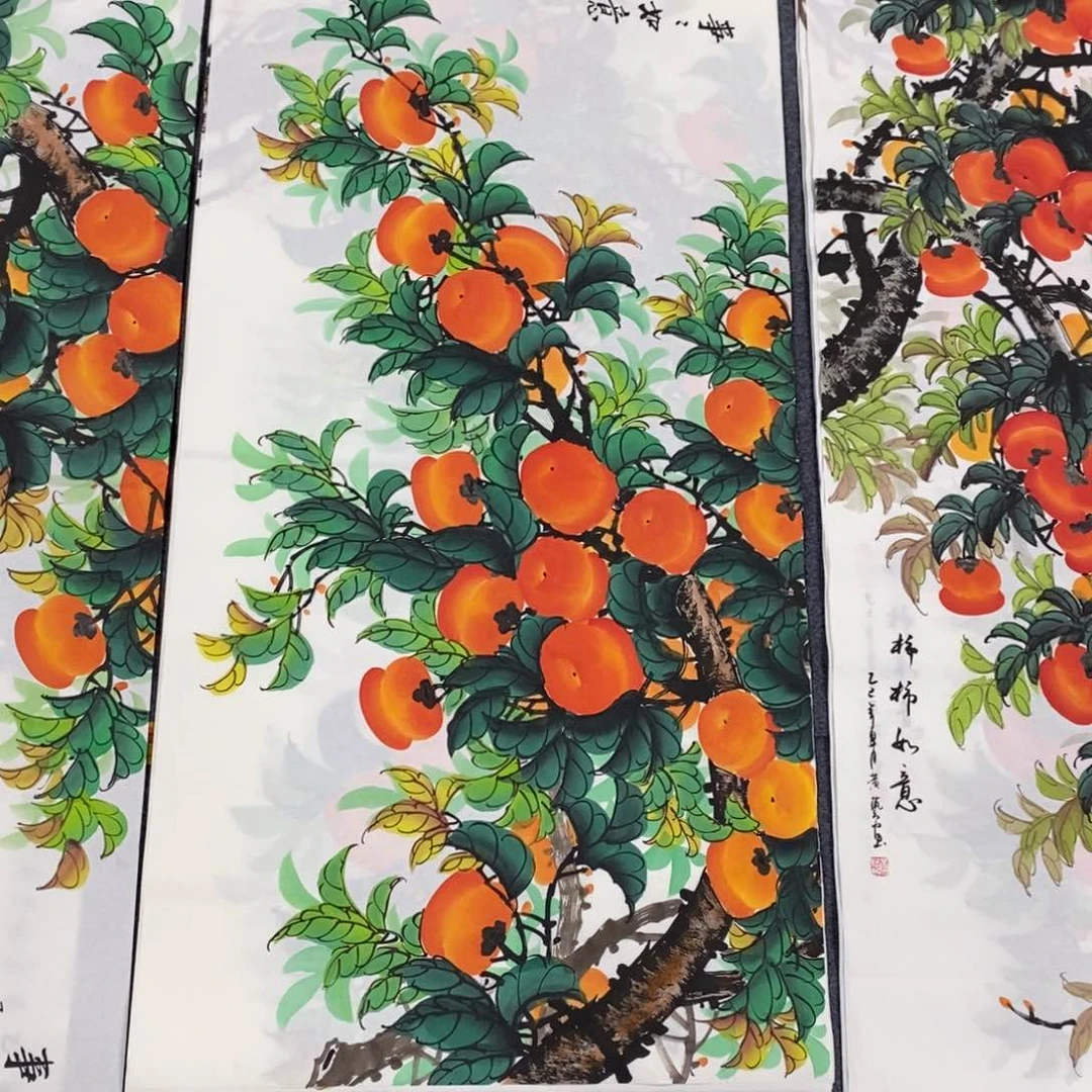 国画柱*a尺寸140✖️70四尺精品手绘画