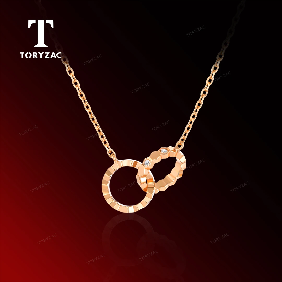 镀k金【环影金韵】CNC精工 蜂巢轻奢个性项链 0296