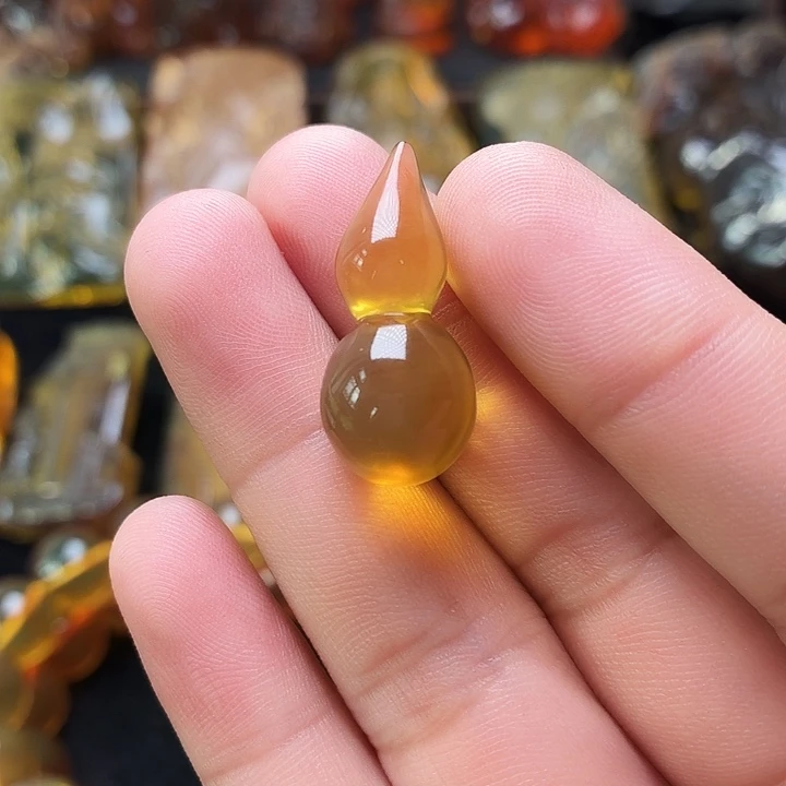 琥珀未镶嵌裸石葫芦06