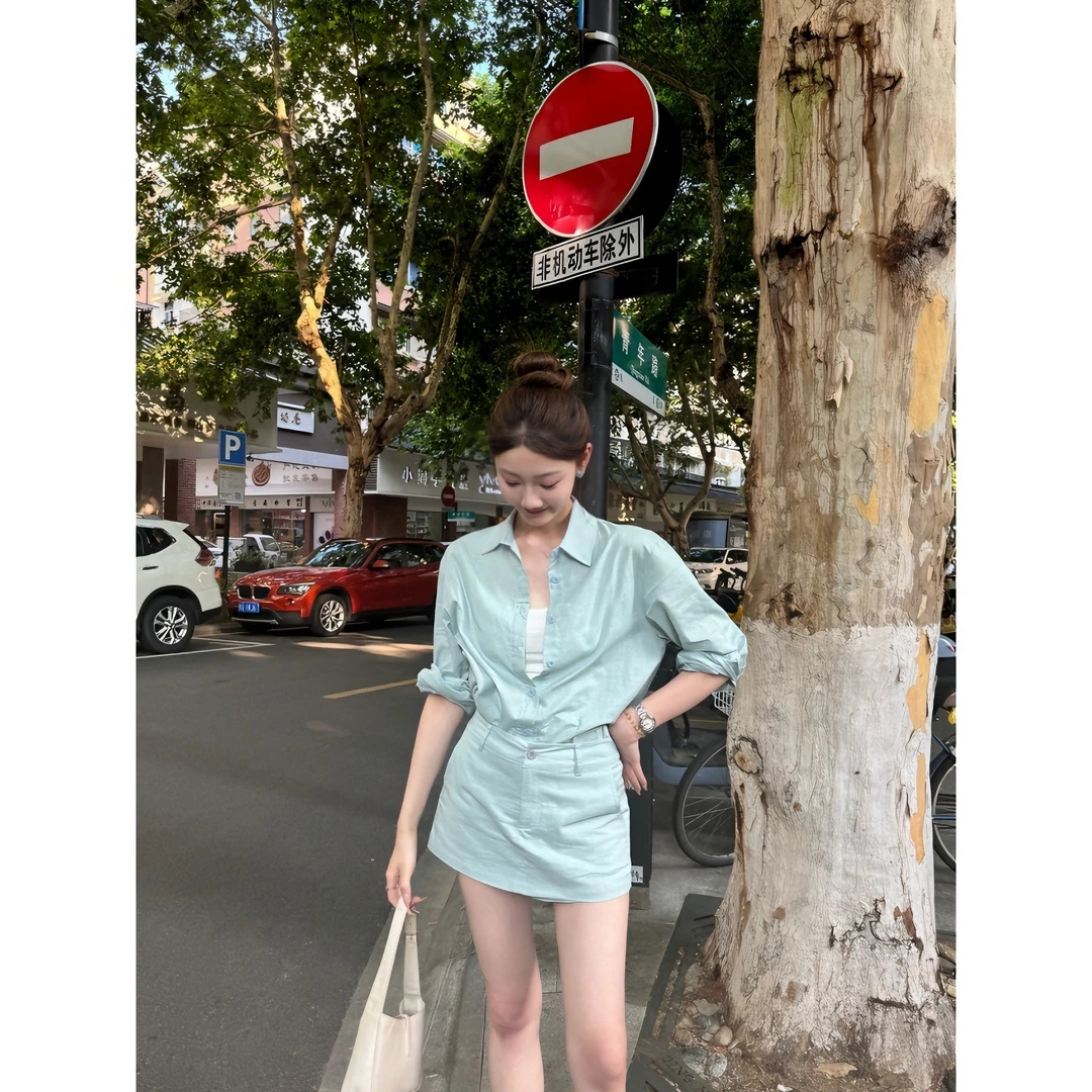 女装夏装套装2025新款爆款长袖时尚小香风开衫轻奢高腰休闲短裤