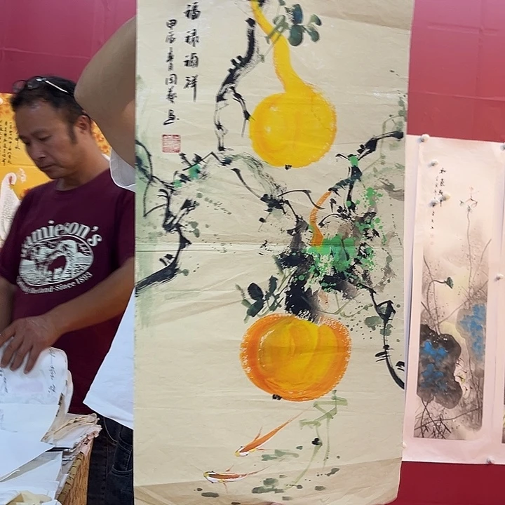国画国画作品多次入