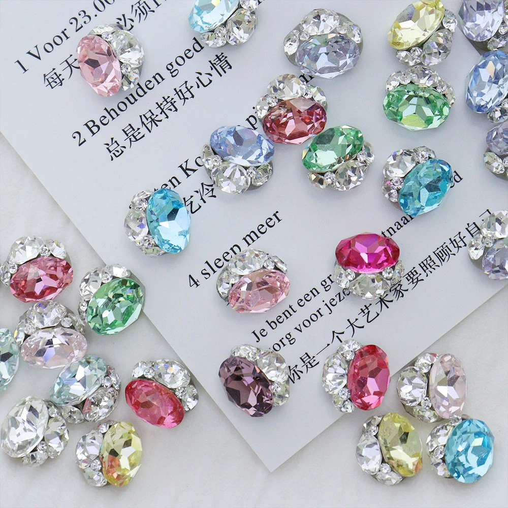 51-100美甲钻梧州钻K9钻仿华钻鸽子蛋饰品无底托钻球纯手工堆堆钻