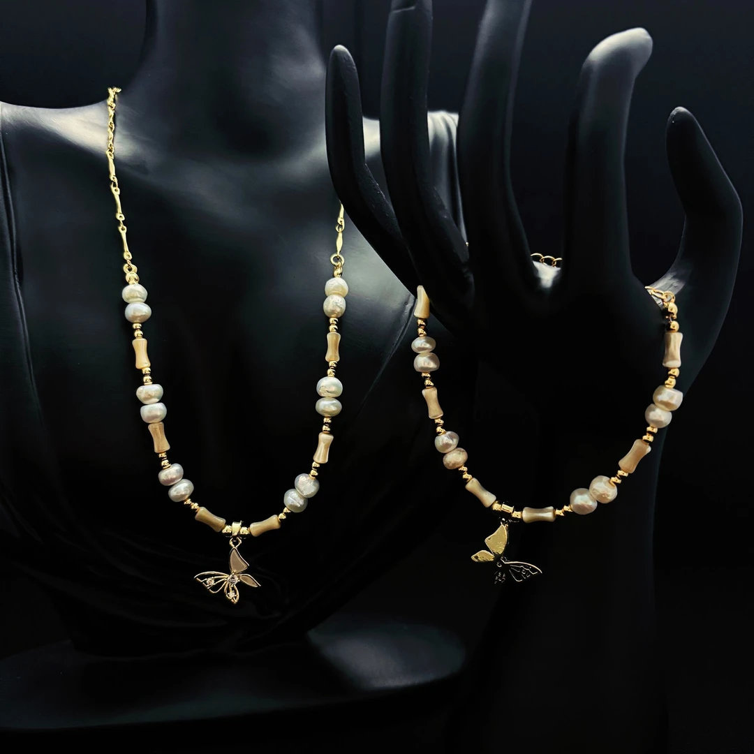 钛钢项链 【新疆包邮】钛钢项链纯手工制作两件套