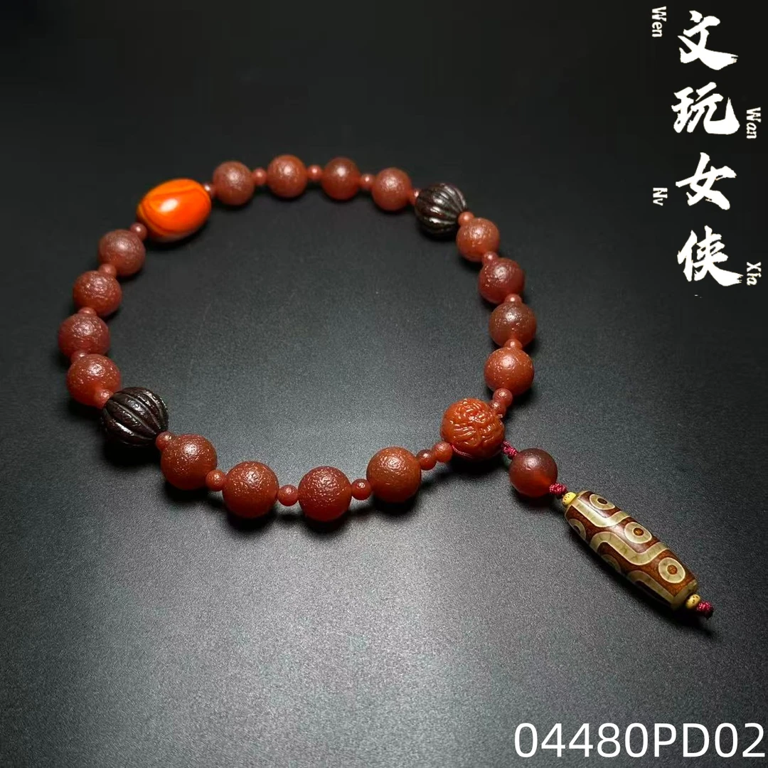 《文玩女侠慧慧S》精品玛瑙手串手持15+【文玩探宝】04480PD02H2-3
