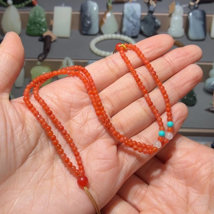 南红玛瑙未镶嵌颈饰