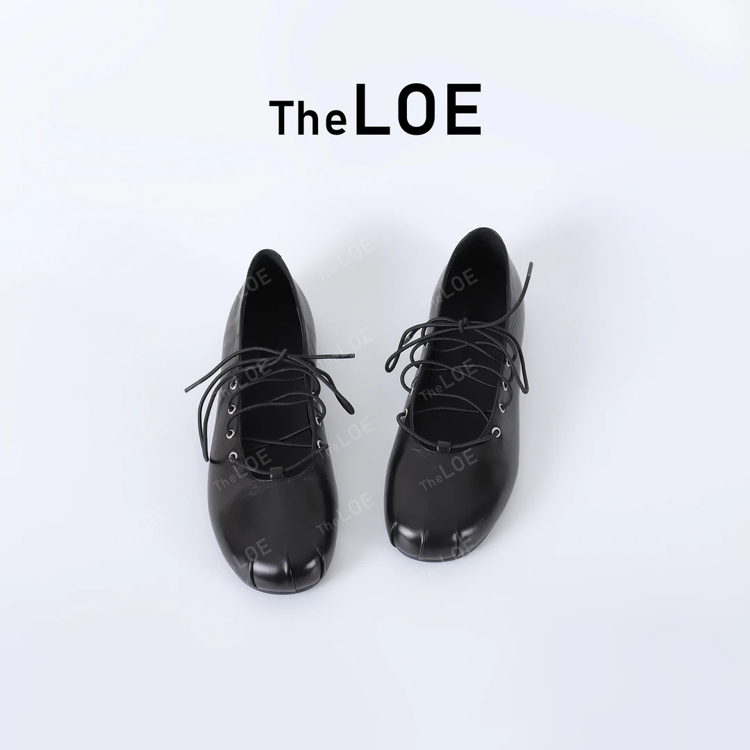 TheLOE/复古交叉系带粗跟玛丽珍浅口芭蕾舞单鞋#LE-9002-9