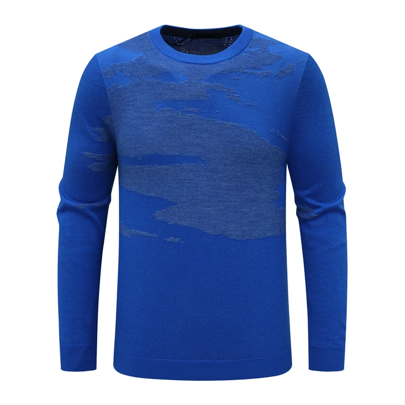 AB727歌男式羊毛衫舒适有弹力休闲毛衣 蓝色