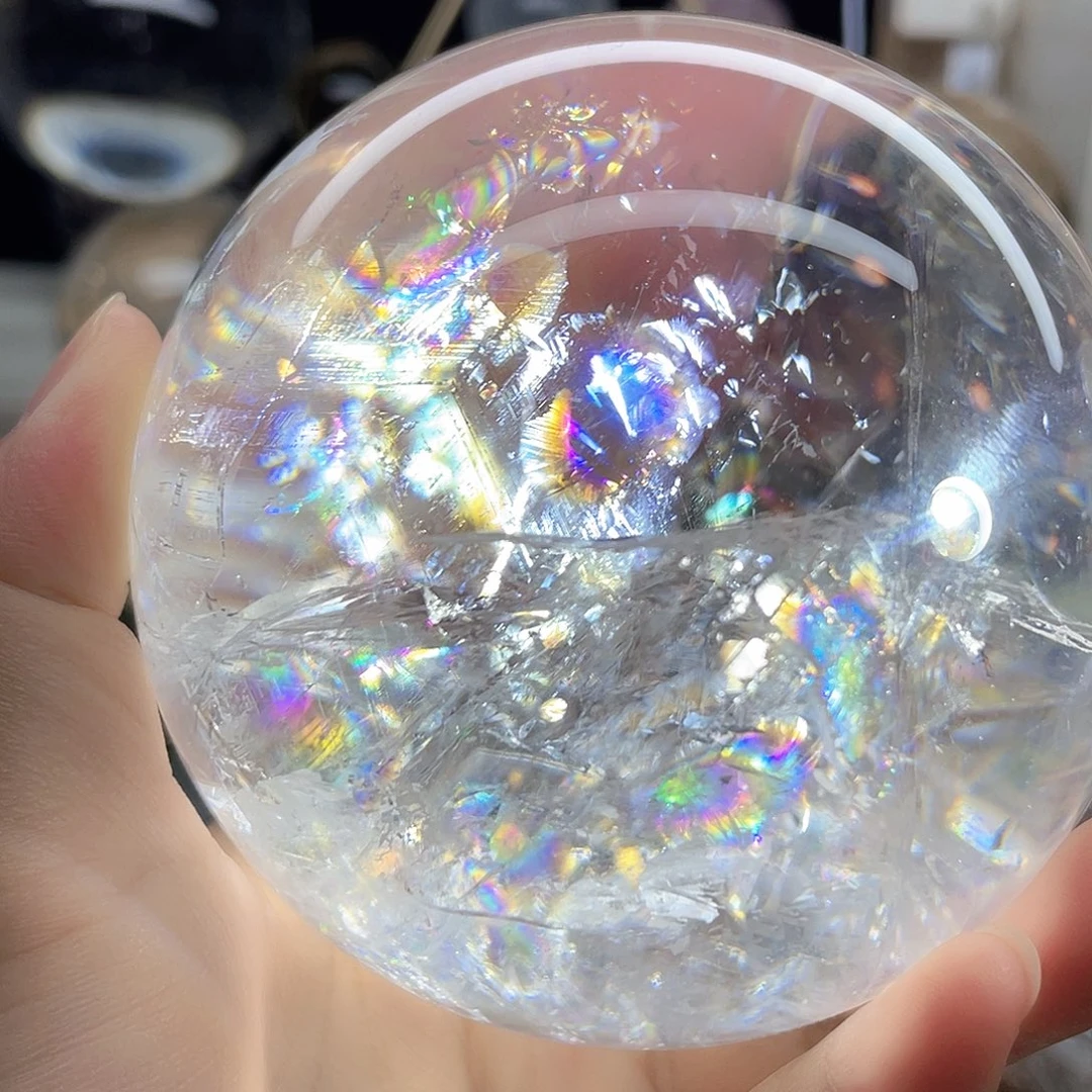 水晶珠宝半成品未镶嵌白水晶爆彩97