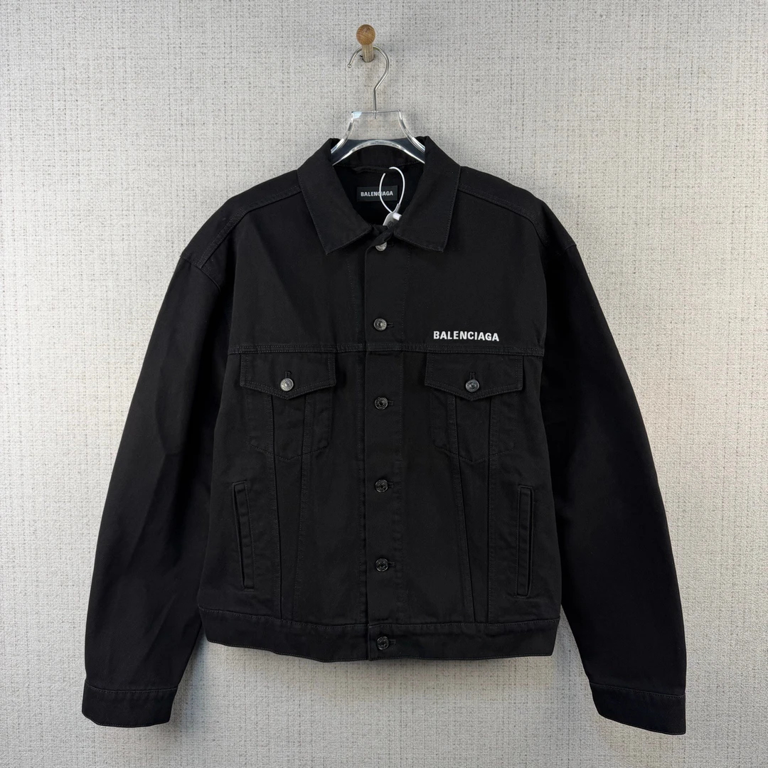 未使用 Balenciaga/巴黎世家 刺绣logo牛仔外套/尺码46/编号10212