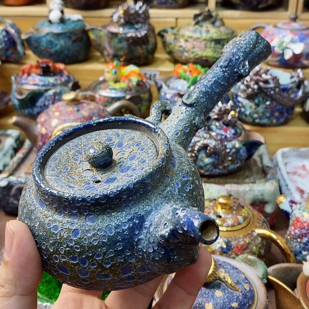粗陶志野柴烧茶器