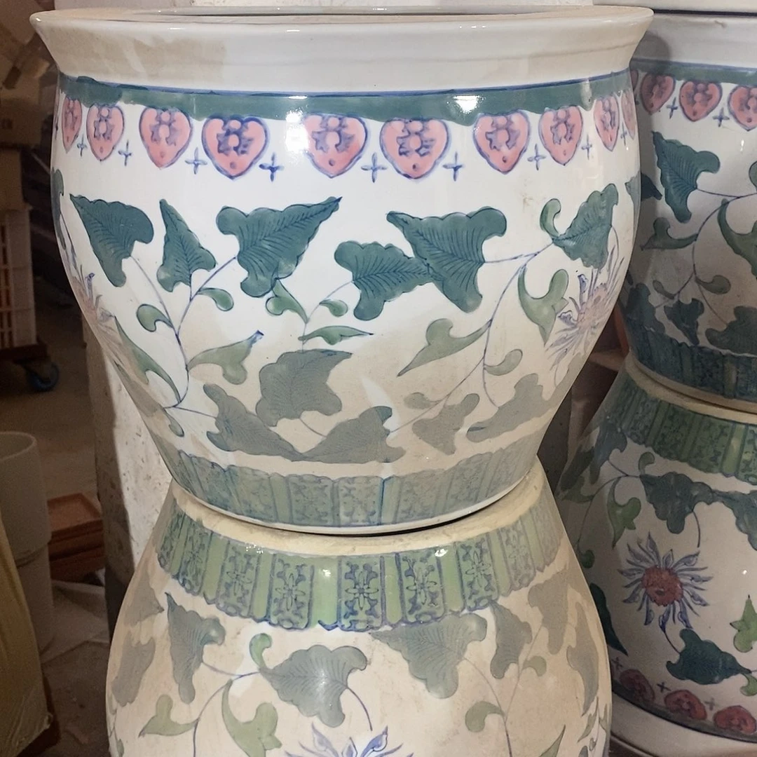 【闪购商品】陶瓷远***诗大大大大大号鱼缸-大号1个