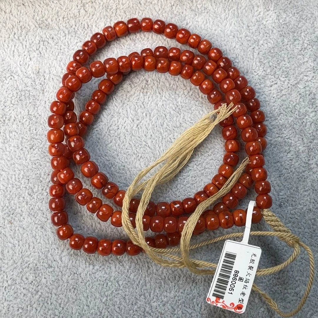 南红玛瑙未镶嵌手串天然原矿无胶无裂火焰纹