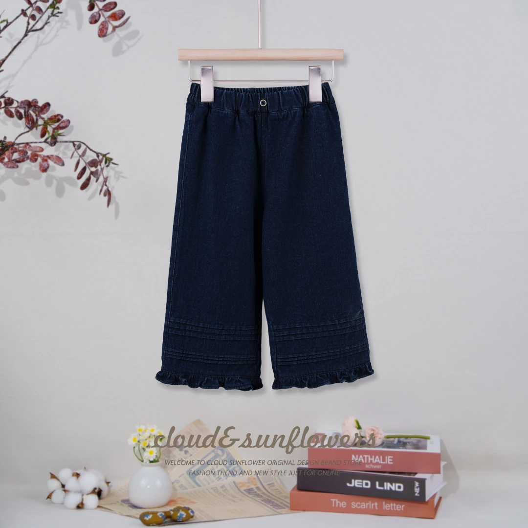 【云朵小葵】女童秋季潮流时尚百搭花边休闲裤28735