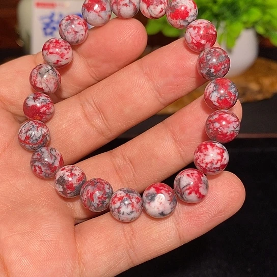 ****天然辰砂原石手串