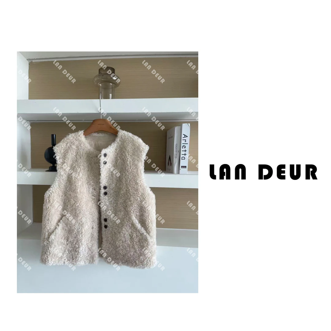 JIUJIU【小杏芙】100绵羊毛百搭宽松慵懒风气质轻奢冬季马甲女