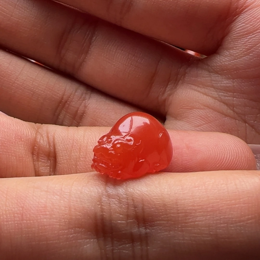 荔***雅南红玛瑙貔貅未镶嵌