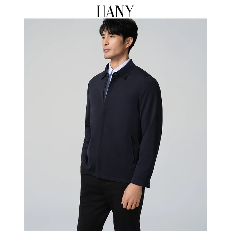 HANY【高品质行政弹力夹克】2025新款男商务公务员夹克男士外套秋