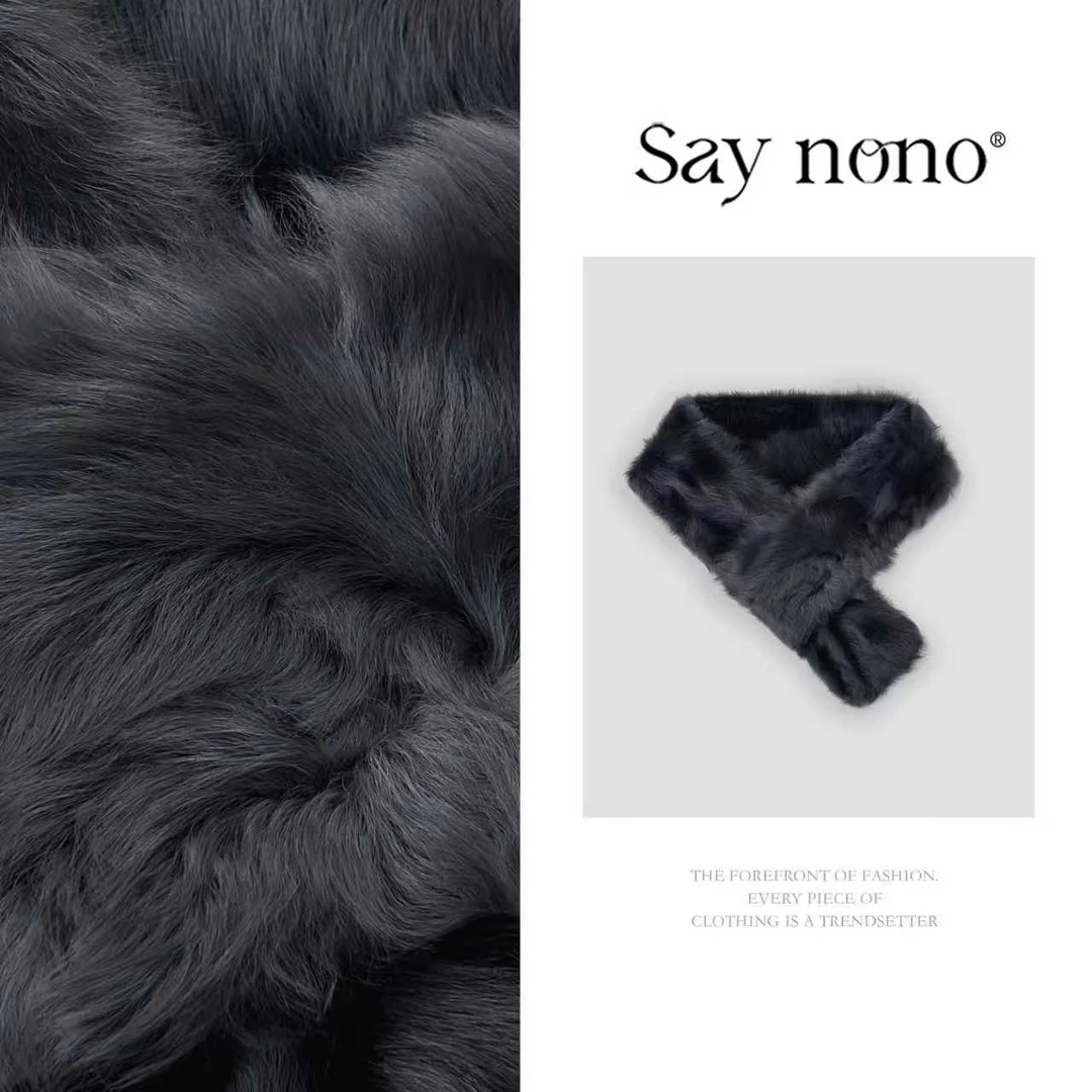 懒猫nono│Saynono 时尚气质慵懒风双面休闲小胡羊保暖围巾Z09052H