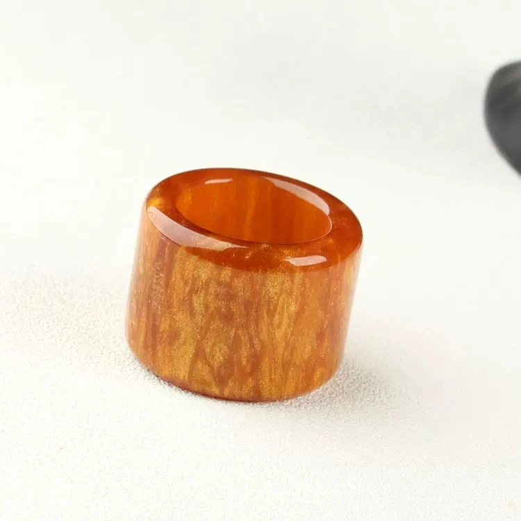 金丝海柳扳指老料挂件